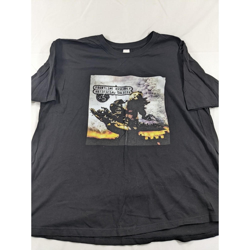 Frontline Assembly Artificial Soldier Rare Band Tshirt Tee Black Men's‎ 3XL EUC